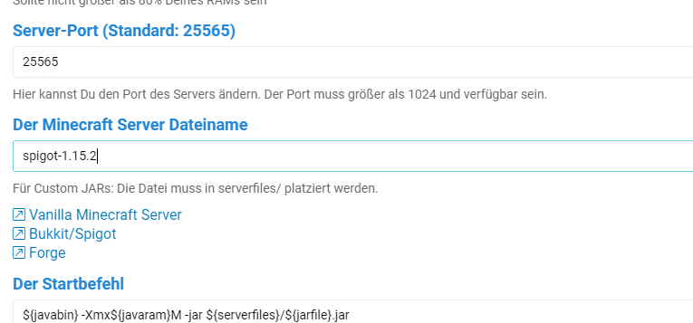 Bild 2: spigot-1.15.2 als Start-Datei