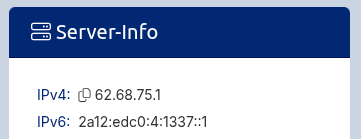 Die IP-Adresse des Servers ist der Computer-Name