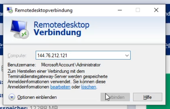 Microsoft Windows Remote Desktop Connection