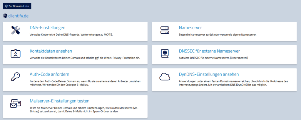 Vionity Domain Management