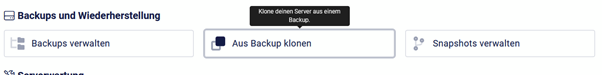 Aus Backup klonen