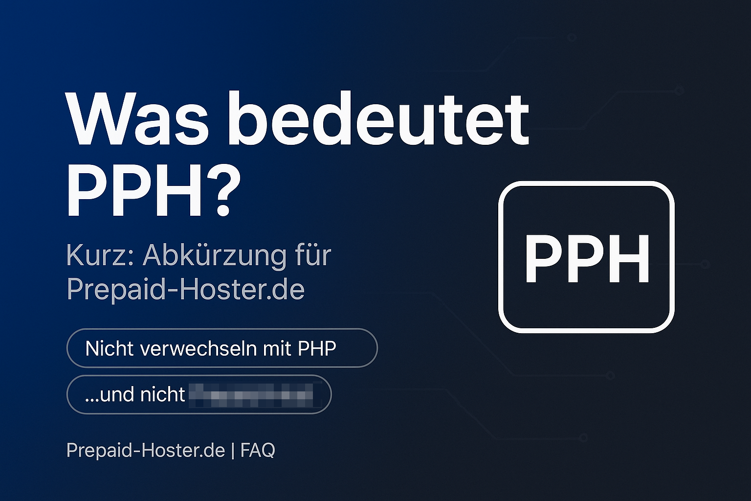 Beitrags-Bild: Was bedeutet &#8222;PPH&#8220;?