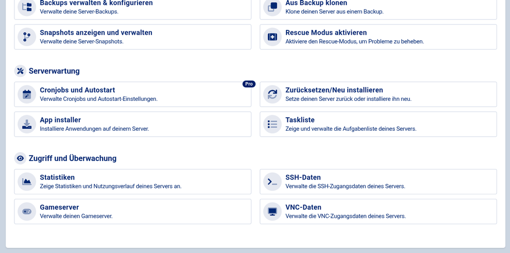 Alle Aktionen und App Installer Alle Aktionen und App Installer